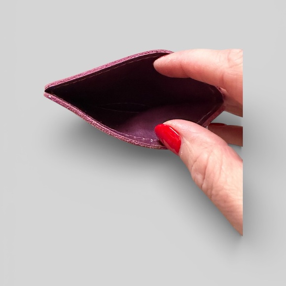 Portland Leather Card Holder in Lollipop! - Picture 3 of 4